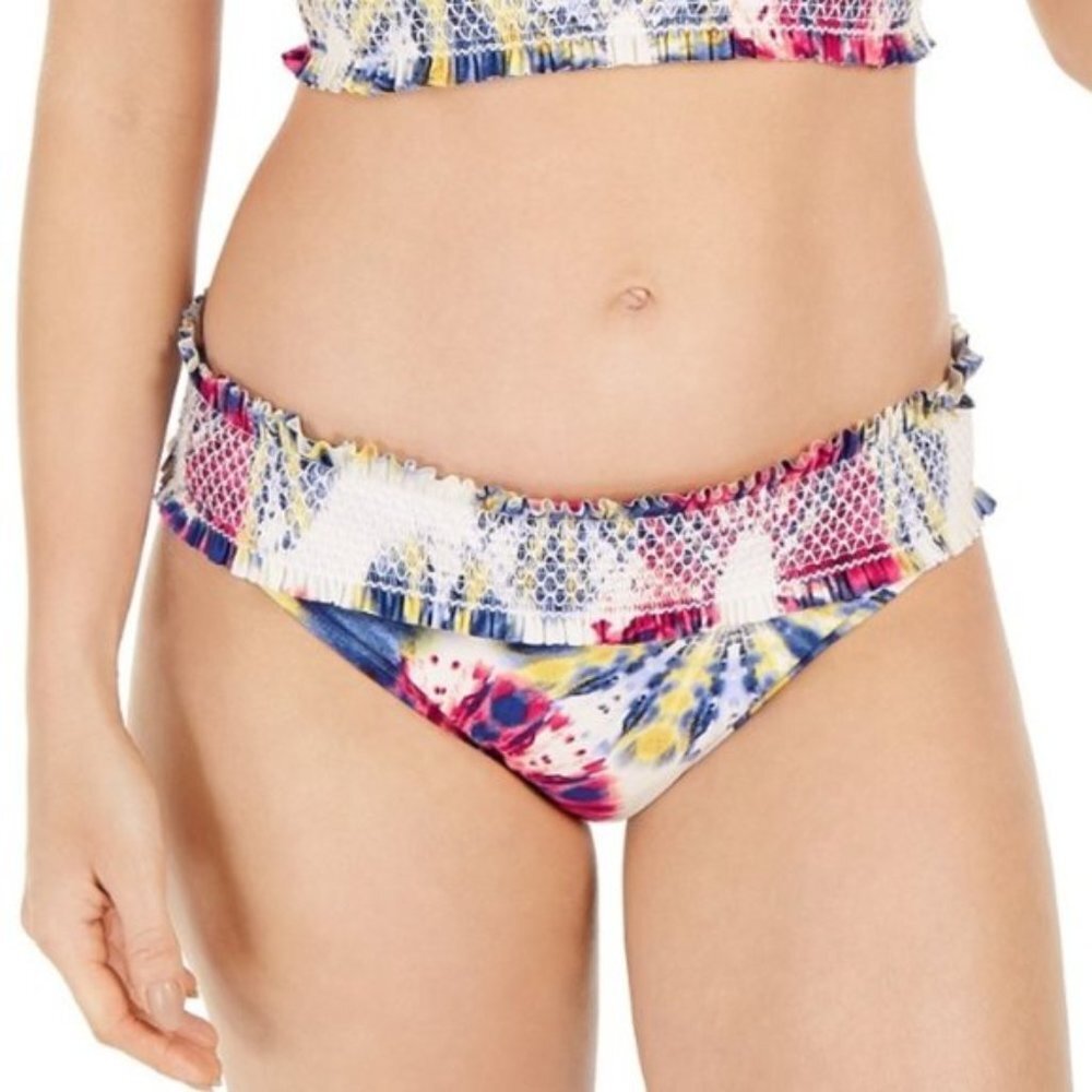 Tommy Hilfiger Tie-Dye Smocked Bikini Bottoms - Picture 1 of 6
